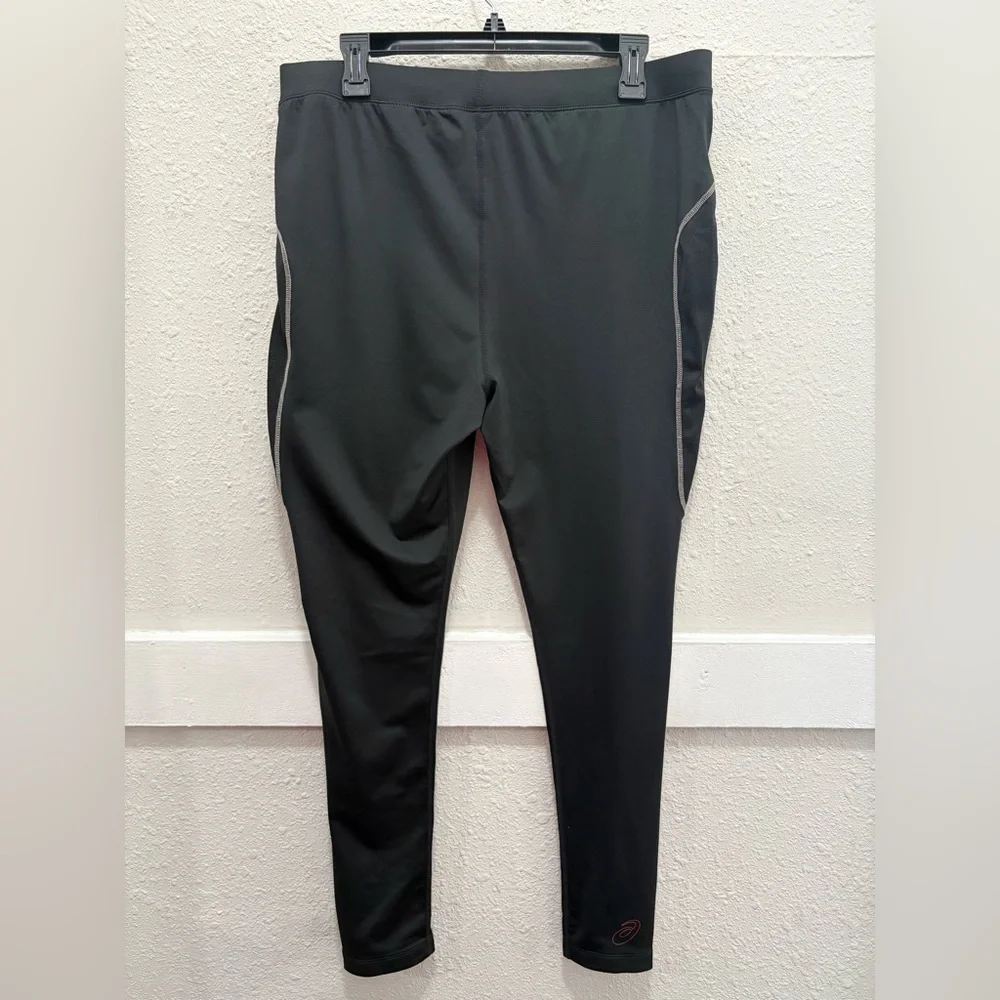 ASICS Men's Lite-Show Tights in Black/Red NWT XL
